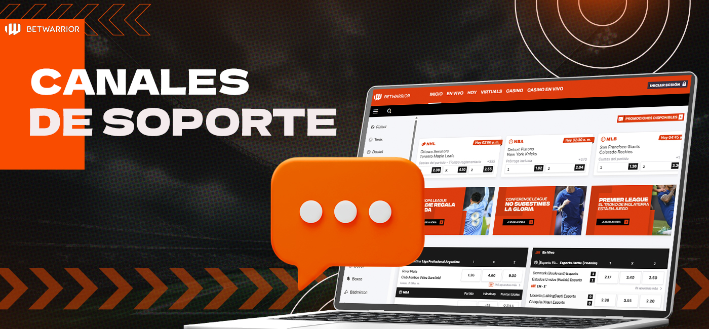 Atención al cliente de Betwarrior