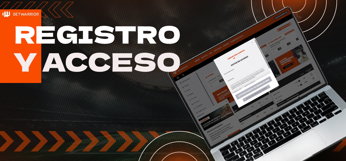 El proceso de registro de una nueva cuenta en Betwarrior